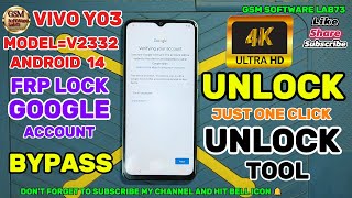 Vivo YO3 | Vivo Y03 Frp Bypass | Vivo Y03 Google Account Remove Android 14 | Unlock Tool
