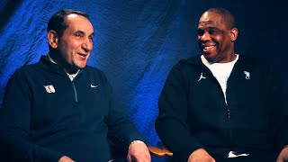 Coach K and Hubert Davis sit down with Grant Hill ahead of first-ever Duke-UNC tournament matchup