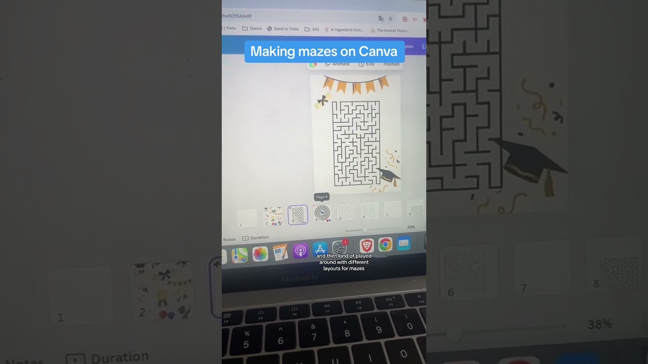 Making maze worksheets on Canva with elements and activities maker