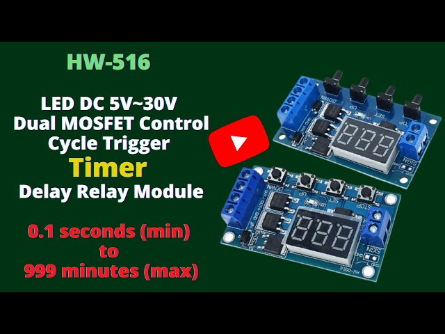 Vídeo relacionado con RUNCCI-YUN 2 piezas Relé del Temporizador Ajustable 12V,Módulo de relé de retardo del Ciclo de activación con Pantalla LED DC 5V - 36V
