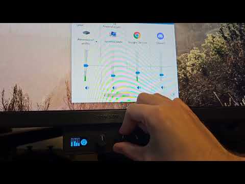 Deej Volume Control Panel with circular knobs and OLED display