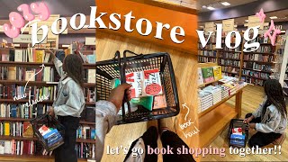 cozy bookstore vlog 💌🧸 // come book shopping with me!! + book haul