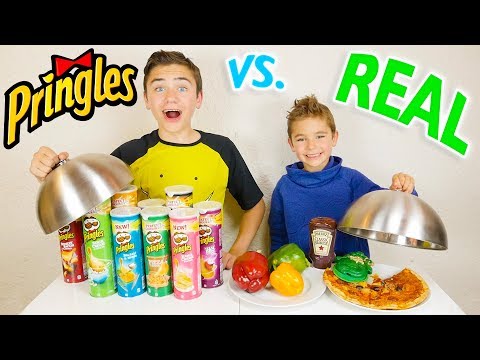 PRINGLES VS REAL FOOD CHALLENGE - Vraie nourriture ou Pringles ?