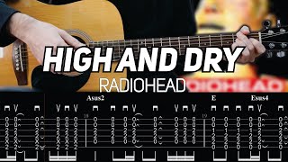 Radiohead - High and Dry (Guitar lesson with TAB)