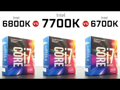 Intel Core i7 7700K vs 6700K vs 6800K