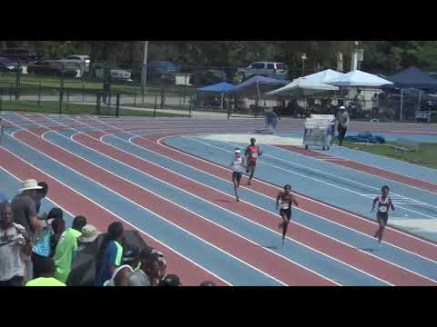 Girls 400 Meter Dash 13 years old Section 1 Finals 2019 AAU Gold Coast District Qualifier