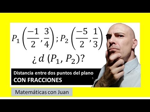 Distancia entre dos puntos del plano cartesiano CON FRACCIONES. Curso 2018-2019