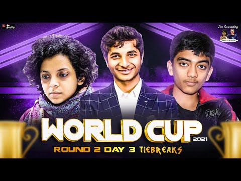 FIDE World Cup 2021 Round 2 Tiebreak | Vidit vs Fier | Gukesh vs Dubov | Padmini vs Sara Khadem