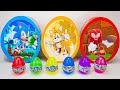 Unboxing the Sonic The Hedgehog toy | Giant Sonic Easter Eggs, Tail Eggs, Knuckles Eggs | ASMR