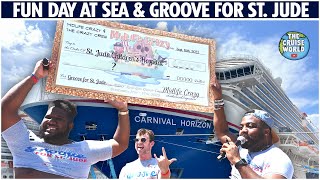 A HUGE DONATION FOR ST JUDE ON CARNIVAL HORIZON  + COZUMEL PIER RUNNERS & SEA DAY FUN