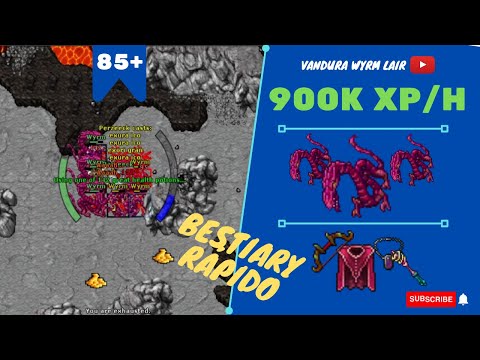 EK SOLO LVL 85+ 900K XP/H - SKILLS 82/79 - Vandura Wyrm Lair - TIBIA HUNT - (EK SOLITÁRIO DO ZERO)