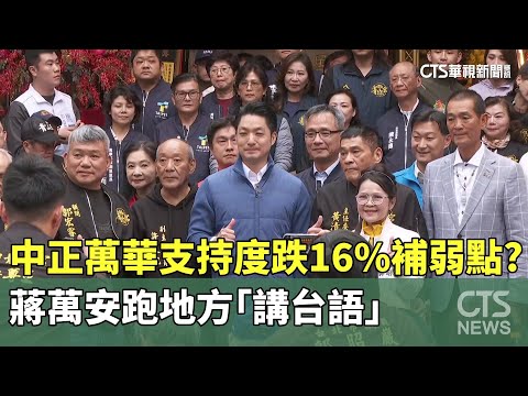 中正萬華支持度跌16%補弱點？蔣萬安跑地方「講台語」