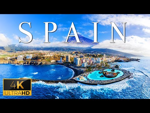 FLYING OVER SPAIN (4K UHD) - Relaxing Lounge Music With Beautiful Natural Video For Relaxation On TV