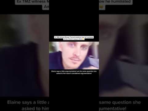 EX-TMZ MORGAN TREMAINE EXPLAINS HOW HE HUMILIATED AMBER HEARD’S LAWYER, ELAINE😁