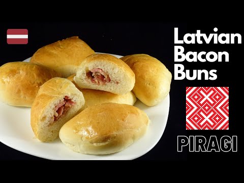 Latvian Bacon Buns (Pīrāgi , Speķa Pīrādziņi, Piroshki)