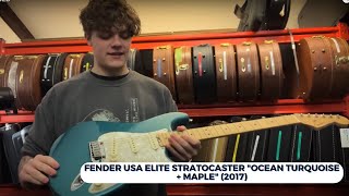 Video thumbnail for FENDER USA Elite Stratocaster "Ocean Turquoise + Maple" (2017) - SQUEALINGPIGGUITARS by Squealing Pig Guitars