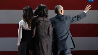 Obamas & Bidens Wave Goodbye To Crowd At Farewell Address In Chicago