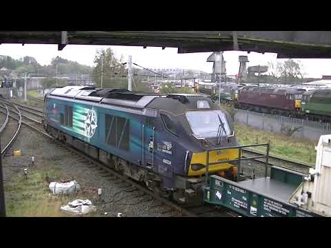 Direct Rail Services Freight Move 68034 'Rail Riders 2020' tnt 68004 6C51 Carnforth 25/10/2023