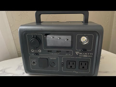 BLUETTI EB3A portable Power Station, 600 watts, 1200 watts Surge Pure Sine Wave