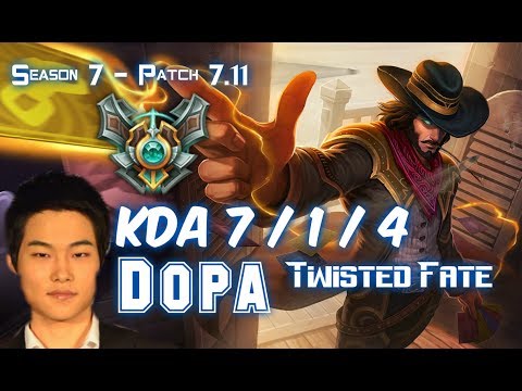 Dopa TWISTED FATE vs LEBLANC Mid - Patch 7.11 KR Ranked