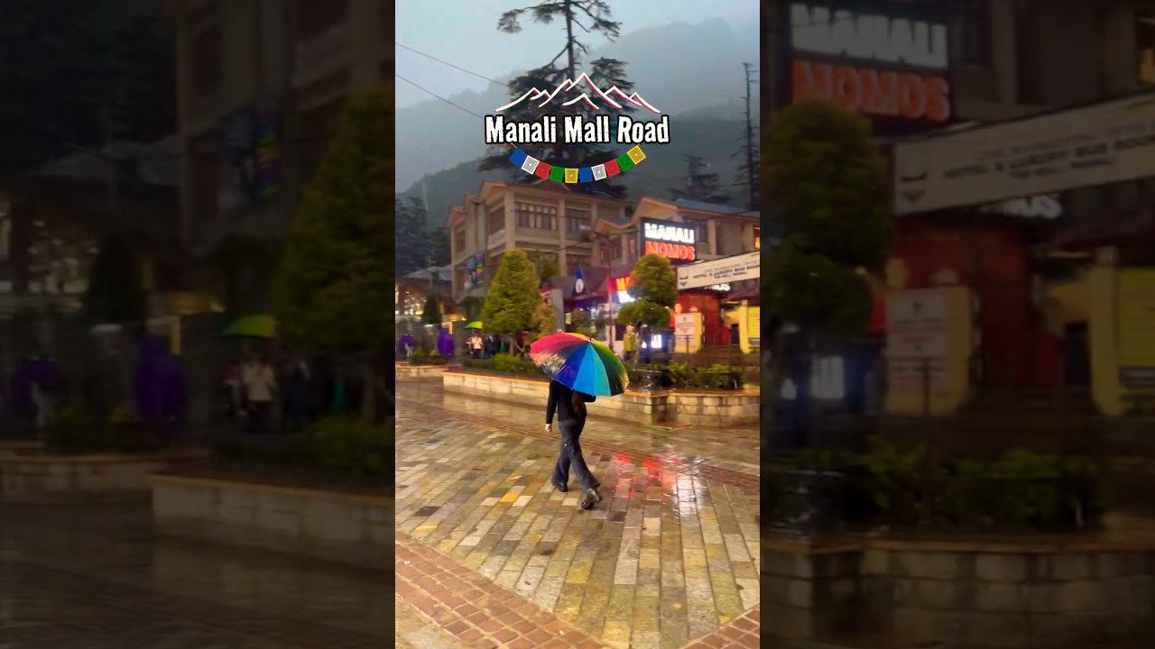 Manali Mall Road weather #shorts #travel #mallroad #manali
