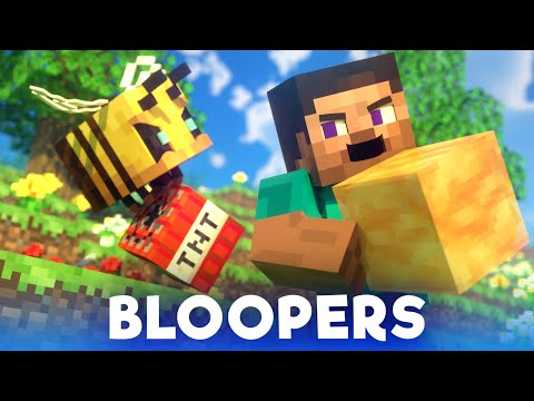 Bees Fight: BLOOPERS - Alex and Steve Life (Minecraft Animation)