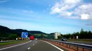 preview picture of video 'Road To Perth Over Friarton Bridge Perthshire Scotland July 31st'