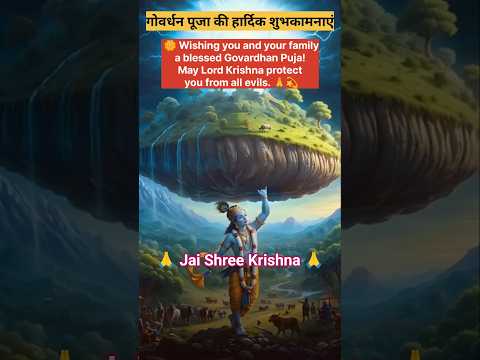 🌼Wishing you and your family a blessed Govardhan Puja! May Lord Krishna protect you from all evils🙏