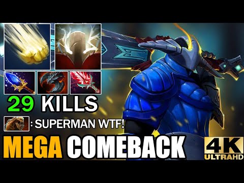 Crazy Flying Superman Sven Scepter + Bloodthorn Easy Outplay All - Epic Mega Comeback 7.30 Dota 2