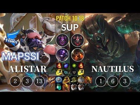 AF MapSSi Alistar vs Nautilus Sup - KR Patch 10.18