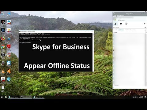 Microsoft Skype for Business Appear Offline | End User Training | How to set Skype Offline Status Video