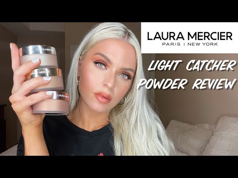NEW LAURA MERCIER*TRANSLUCENT LOOSE SETTING POWDER - LIGHT CATCHER // REVIEW & SWATCHES ALL 3 SHADES
