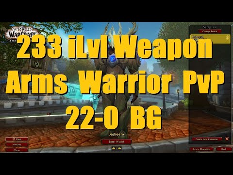 233 iLvl 2-Hander Arms Warrior 22-0 BG Blasting (206 iLvl) - WoW Shadowlands 9.0 Warrior PvP