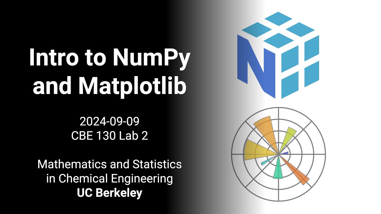 2024 CBE 130 Lab 2: Intro to NumPy and Matplotlib