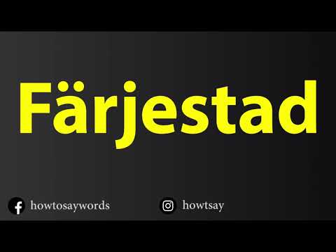 How To Pronounce Farjestad