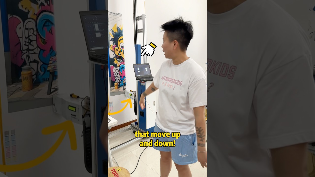 This machine can print murals on the walls #jingsourcing #sourcing #mural #wallprinting