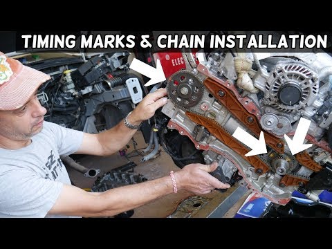 TIMING MARKS AND TIMING CHAIN INSTALLATION JEEP CHEROKEE COMPASS RENEGADE 2.4 Multiair Engine