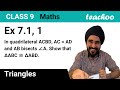 Ex 7.1, 1 Class 9 Maths - NCERT Solution - In quadrilateral ABCD, AC = - Teachoo
