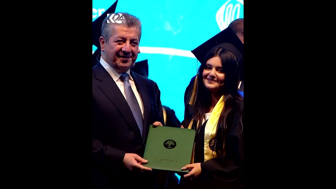 ڤیدیۆ | سەرۆکوەزیران مەسرور بارزانی بڕوانامە دەبەخشێتە قوتابییانی قوتابخانەی شوەیفاتی نێودەوڵەتی