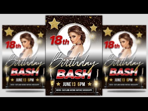 How to Create a Poster Flyer Design in Adobe Photoshop Tutorial DJ Club Party Poster Design 2021
