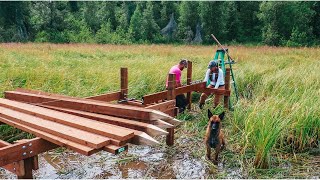 Building a 150 FT dock at our Remote ALASKA Cabin!