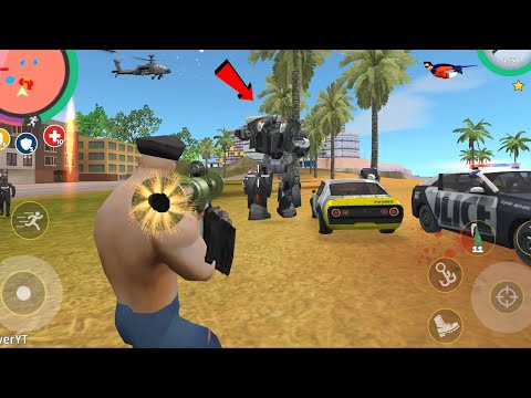 Rope Hero: Vice Town (Bodybuilder Rope Hero With RPG) RC Car Robot Blast Heavy - Android Gameplay HD