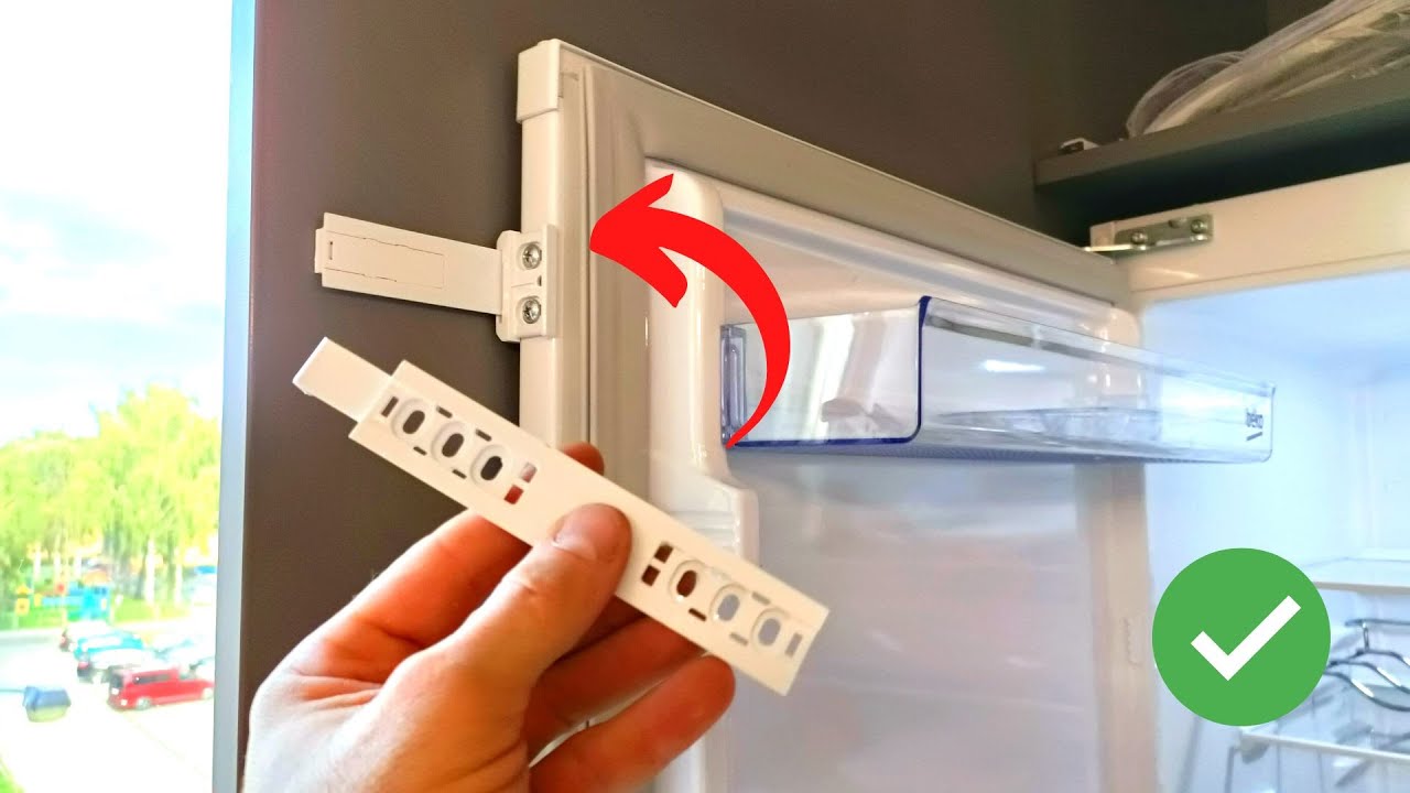 Montaż frontu na drzwi lodówki 🪛
