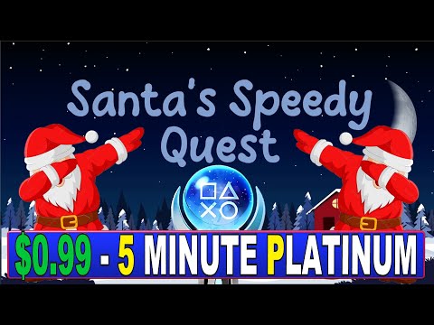 New Easy $0.99 Platinum Game | Santa's Speedy Quest Quick Trophy Guide