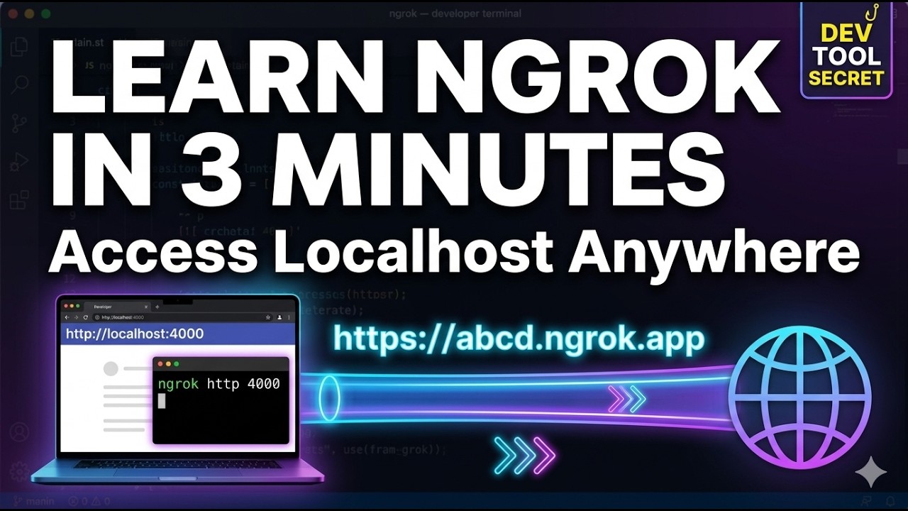 Access Your Local Server from Anywhere | Ngrok in 3 Minutes #coding #ai #aiml #aitools #btech #faang
