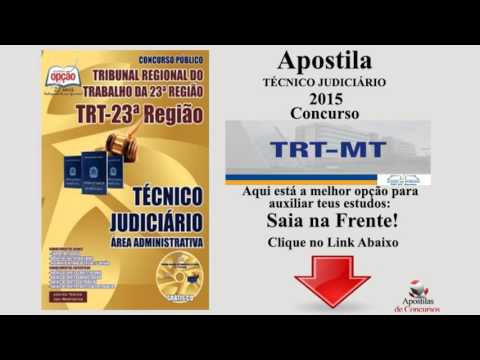 Apostila TRT-MT TÉCNICO JUDICIÁRIO 2015 / 2016