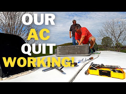 HOW TO INSTALL RV AC | COLEMAN MACH 8 AIR CONDITIONER INSTALL ON MOTORHOME | FULL TIME RV