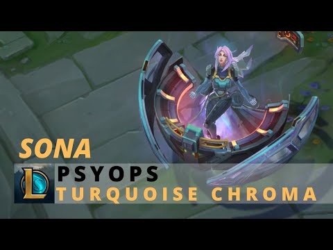 PsyOps Sona Turquoise Chroma - League Of Legends