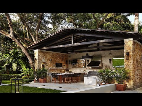 TOP! 90+ TROPICAL OUTDOOR KITCHEN DECOR IDEAS | DECORATE BACKYARD KITCHEN INTO TROPICAL LIVING SPACE