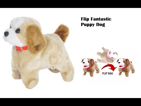 Jumping, Walking and Barking Dog Soft Toy Fantastic Puppy Battery Operated Back Flip Jumping Dog
